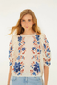 Renata Blouse Floral Sand