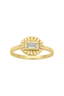 Odette Ring Gold White Topaz