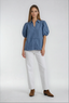 Bec Puff Sleeve Blouse Mid Blue