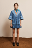Jesse Denim Applique Mini Dress Blue