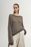 Cashmere Silk Sweater Raw Velvet Brown