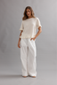 Frilly Knit Tee Ivory