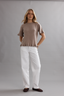 Frilly Knit Tee Walnut