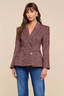 Karima Tweed Blazer Merlot Red/ Ecru Tweed