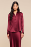 Tyler Silk Blouse Merlot Red