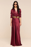 Ryker Silk Maxi Skirt Merlot Red