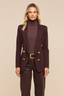 Amelia Knit Blazer Dark Java/ Gold
