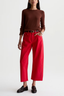 Hattie Crop Jean Recording Red