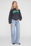 Harvey Sweatshirt Washed Black Green