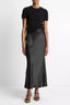 Side Split Slip Skirt Black