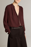 Gathered Top With Studded Trim Black Fig