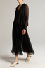Sheer Gathered Skirt Black