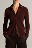 Mixed Media Cardigan Cherrywood