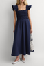 Dama Midi Dress Navy