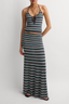 Casia Maxi Skirt Luis Stripe Pine