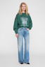 Miles Sweatshirt Leopard Deep Emerald