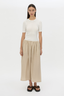 Anita Sheer Rib Elbow Sleeve Top Soft White
