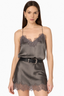 The Racer Charmeuse Cami Gunmetal