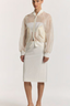 Prestige Silk Organza Bomber Ivory