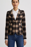 Patch Pocket Duchess Blazer Neutral Plaid