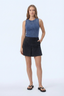 Romy Suede Mini Skirt Navy