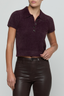 Cirrus Crop Polo Dark Plum