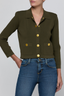 Osiris Collared Cardigan Army/ Gold