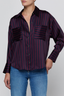 Eliora Relaxed Blouse Midnight/ Deep Sangria Even Stripe