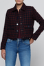Nyx Crop Jacket Midnight/ Burgundy Tweed