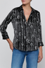 Dani Blouse Black/ Silver Cable Chain Print