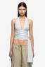 Bay Halter Top Blue/ Ivory Stripe