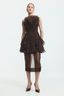 Amaryllis Midi Dress Chocolate