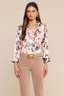 Dani Blouse Ecru Multi Glassware