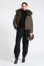 Short Technical Down Jacket Dark Grey