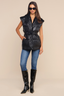 Ignis Puffer Belted Vest Black