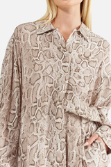 Sadie Boyfriend Shirt Snakeskin