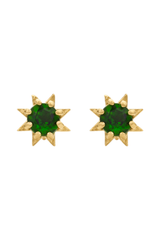 Stella Earrings Gold With Chrome Diopside