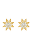 Stella Earrings Gold With White Zircon