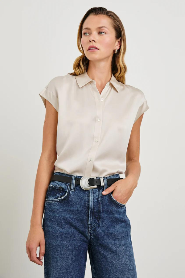 Palmer Button Down Shirt Moonbeam