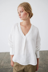 Palma Scoop Blouse White