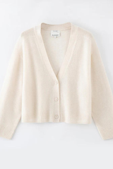 N.275 Cashmere Featherweight Cardigan Pearl Shell