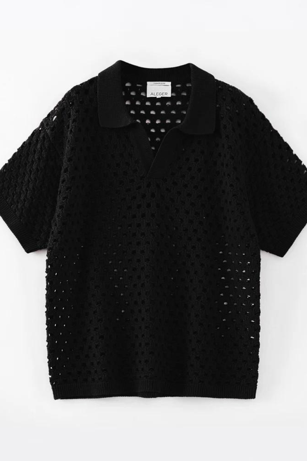 N.278 Cotton/ Cashmere Oversized Polo Black