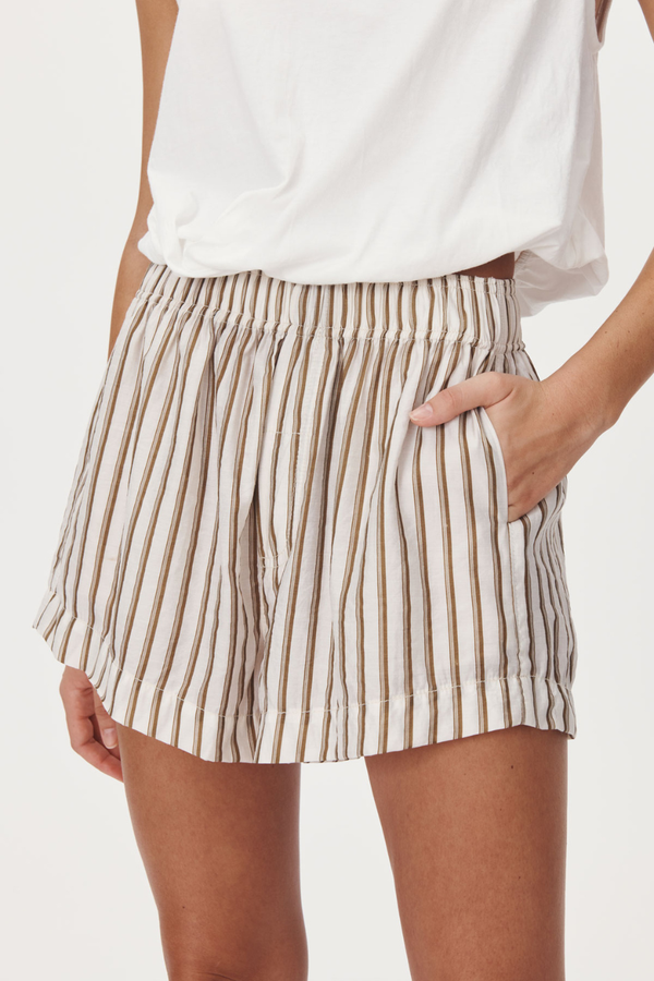 Rocco Stripe Boxer Shorts Sienna