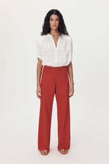 Paige Linen Pants Apple Red