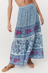 Love Jetty Maxi Skirt Blue Nirvana