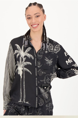 Isabel Printed Shirt Black