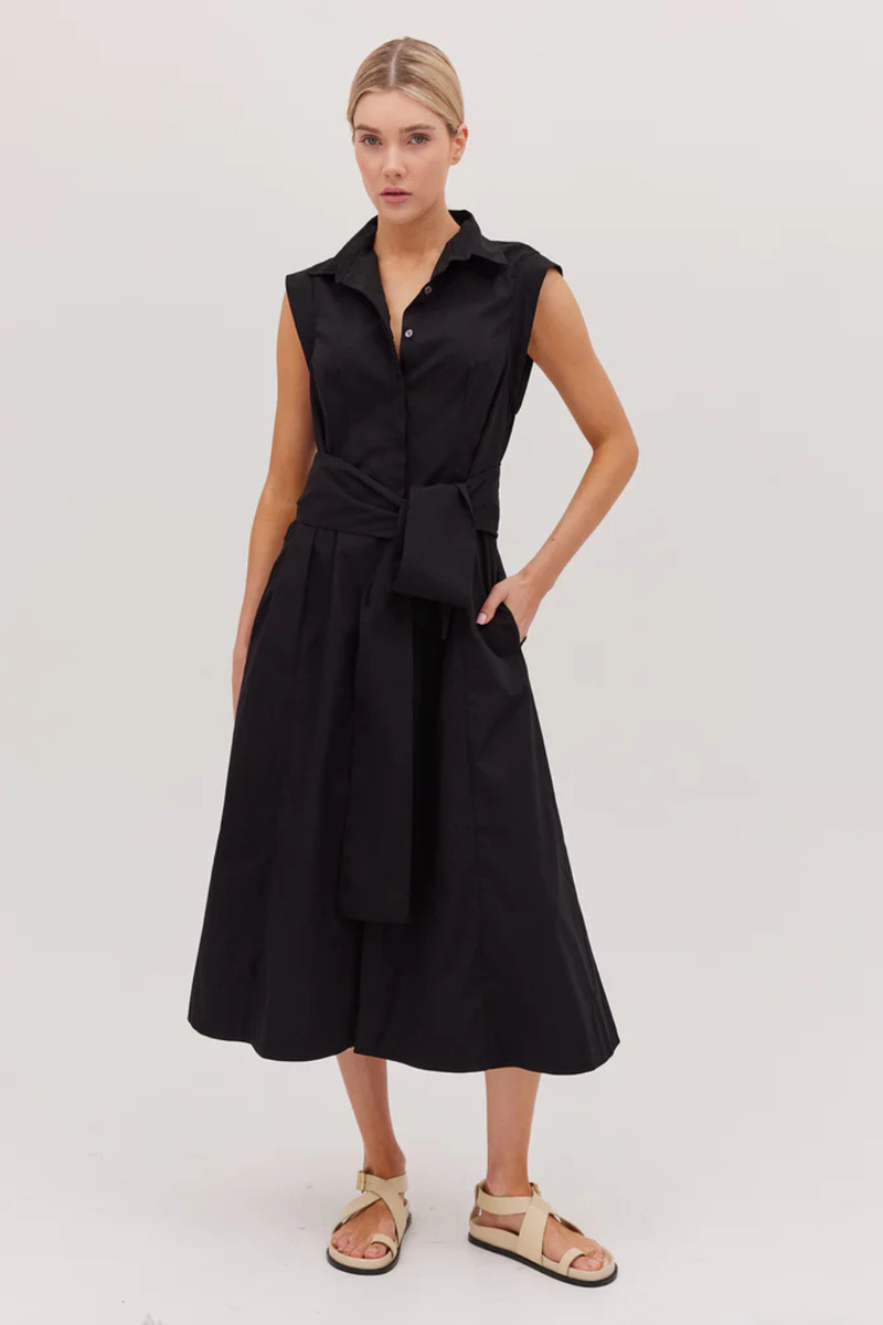 The Tailored Sleeveless Dress Black