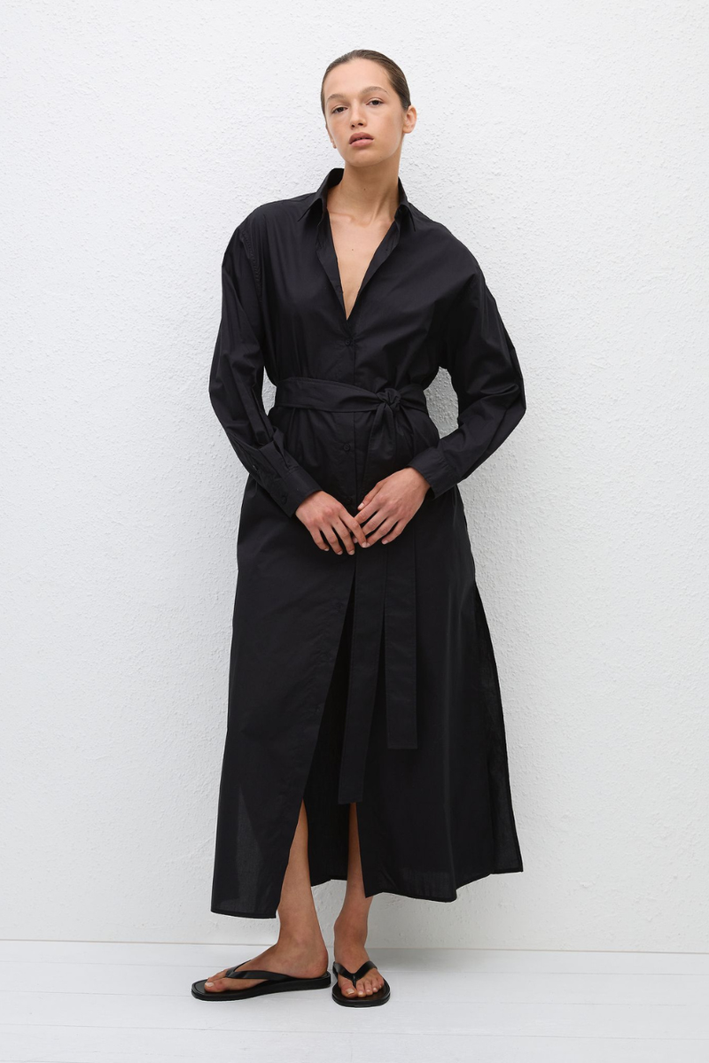 Everyday Shirt Dress Black