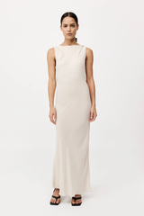 Draped Cowl Dress Dove