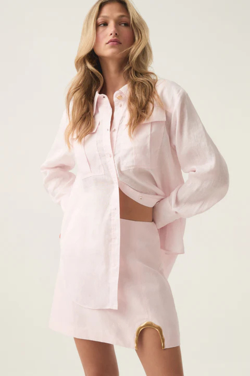 Neoma Pocketed Shirt Pastel Pink